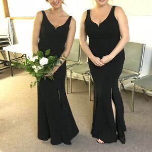 Like new long black bridesmaid dress